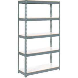 Extra Heavy Duty Shelving 36Wx12Dx60H 6 Shelves 1500 lbs. Cap. Per Shelf GRY