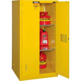 Flammable Cabinet, Self Close Double Door, 60 Gallon, 34"Wx34"Dx65"H