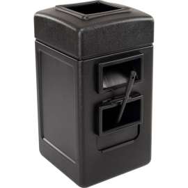 Harbor Square Waste and Windshield Service Center, Black, 28-Gallon