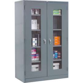 Clear View Storage Cabinet Assembled 36x18x78 - Gray