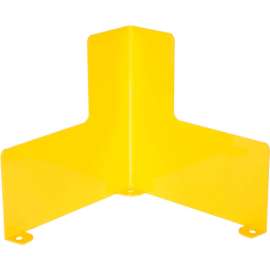 Steel Corner Guard With Safety First Message 24"H Center 24"L X 12"H Side