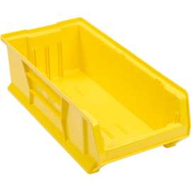 Quantum Plastic Hulk Stacking Bin, 11"W x 24"D x 7"H, Yellow