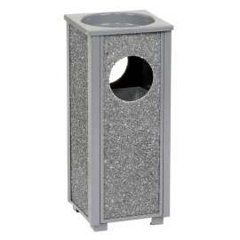 Global Industrial Stone Panel Trash Sand Urn, Gray, 2-1/2 Gallon, 10-1/4" Square x 24"H