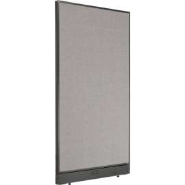 Interion Electric Office Partition Panel, 36-1/4"W x 64"H, Gray