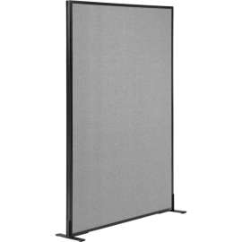 Interion Freestanding Office Partition Panel, 36-1/4"W x 60"H, Gray