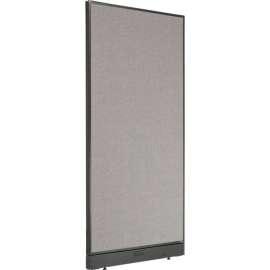 Interion Electric Office Partition Panel, 36-1/4"W x 76"H, Gray