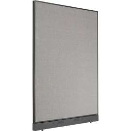 Interion Non-Electric Office Partition Panel with Raceway, 48-1/4"W x 64"H, Gray