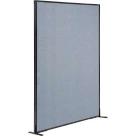 Interion Freestanding Office Partition Panel, 48-1/4"W x 96"H, Blue