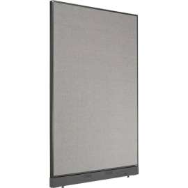 Interion Non-Electric Office Partition Panel with Raceway, 48-1/4"W x 76"H, Gray
