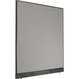 Interion Electric Office Partition Panel, 60-1/4"W x 64"H, Gray