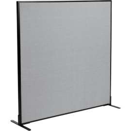 Interion Freestanding Office Partition Panel, 60-1/4"W x 60"H, Gray