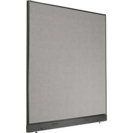 Interion Non-Electric Office Partition Panel with Raceway, 60-1/4"W x 64"H, Gray