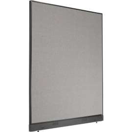 Interion Office Partition Panel with Pass-Thru Cable, 60-1/4"W x 76"H, Gray