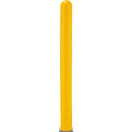 Global Industrial Smooth Bollard Post Sleeve, 4" HDPE Dome Top, Yellow