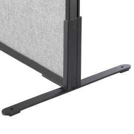 8"H T-Leg Bracket for Office Partition Panels, Black (1 Pair)
