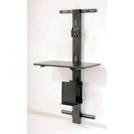 72"H Wall Mount Unit with VESA Mount - Black