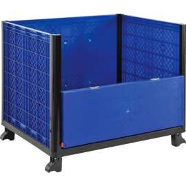 Global Industrial Easy Assembly Solid Wall Container - Drop Gate 39-1/4x31-1/2x33-1/2 Overall