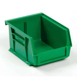 Global Industrial Plastic Stack & Hang Bin, 4-1/8"W x 5-3/8"D x 3"H, Green