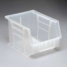 Global Industrial Plastic Stack & Hang Bin, 8-1/4"W x 10-3/4"D x 7"H, Clear