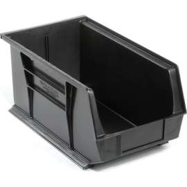 Global Industrial Plastic Stack & Hang Bin, 8-1/4"W x 14-3/4"D x 7"H, Black