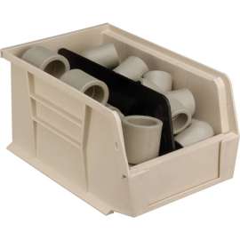Plastic Stack & Hang Bin, 6"W x 9-1/4"D x 5"H, Ivory