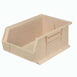Plastic Stack & Hang Bin, 8-1/4"W x 13-5/8"D x 6"H, Ivory