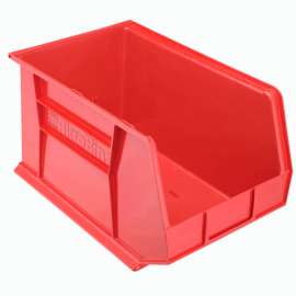 Akro-Mils AkroBin Plastic Stack & Hang Bin, 11"W x 18"D x 10"H, Red