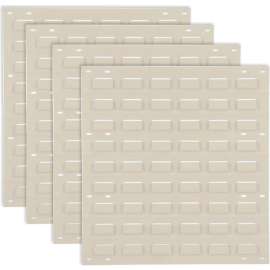 Global Industrial 239998TN Louvered Wall Panel w/o Bins, 18"W x 19"H, Tan, Pack of 4