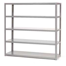 Extra Heavy Duty Shelving, 36"W x 18"D x 72"H, 5 Shelves, Gray