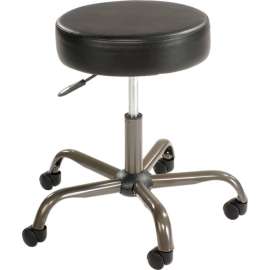 Interion Antimicrobial Medical Stool - Vinyl - Black