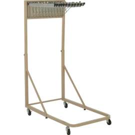 Interion Blue Print Pivot Mobile Rack with 12 Pivot Hangers & 12 30" Hanging Clamps