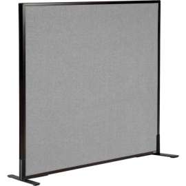 Interion Freestanding Office Partition Panel, 48-1/4"W x 42"H, Gray