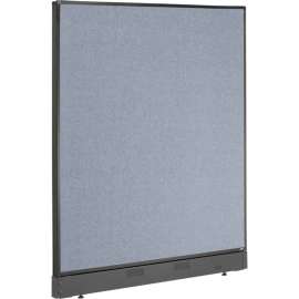 Interion Non-Electric Office Partition Panel with Raceway, 48-1/4"W x 46"H, Blue