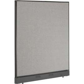 Interion Non-Electric Office Partition Panel with Raceway, 48-1/4"W x 46"H, Gray