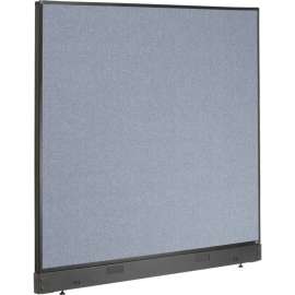 Interion Office Partition Panel with Pass-Thru Cable, 60-1/4"W x 46"H, Blue