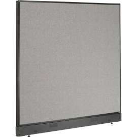 Interion Non-Electric Office Partition Panel with Raceway, 60-1/4"W x 46"H, Gray