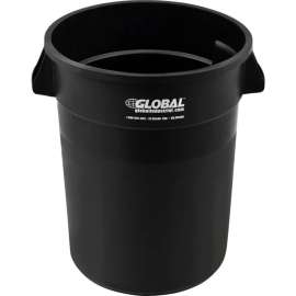 Global Industrial Plastic Trash Can - 32 Gallon Black