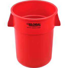 Global Industrial Plastic Trash Can - 55 Gallon Red