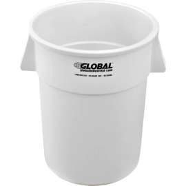 Global Industrial Plastic Trash Can - 55 Gallon White