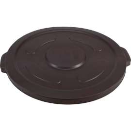Global Industrial Plastic Trash Can Lid, 55 Gallon, Brown