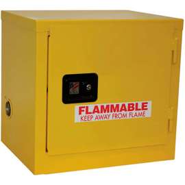 Flammable Cabinet, Self Close Single Door, 6 Gallon, 23"Wx18"Dx22"H