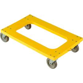 Global Industrial Plastic Dolly with Flush Deck - 4" Casters 1000 Lb. Capacity