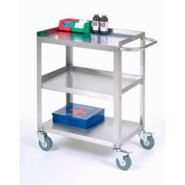 Global Industrial Stainless Steel Utility Cart, 400 lb. Capacity, 24"L x 16-1/4"W x 33"H