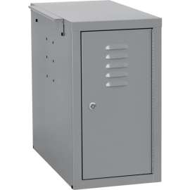 Global Industrial Security Computer CPU Enclosed Cabinet Side Car, Dark Gray