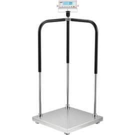Global Industrial Handrail Medical Scale, 660 Lb Capacity, 20-1/2"L x 20-1/2"W
