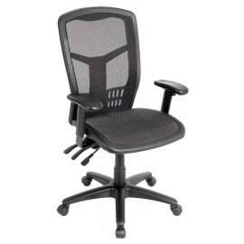 Interion Office Chair With High Back & Adjustable Arms, Mesh, Black