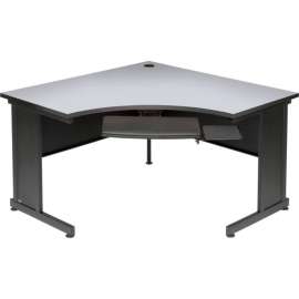 Interion 48"W Corner Desk, Gray
