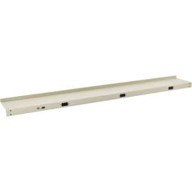 Global Industrial Steel Upper Shelf W/ 3 Duplex Outlets, 96"W x 12"D, Tan