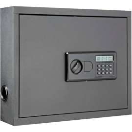 Global Industrial 249329 Wall Mount Laptop Security Cabinet, 19-3/4"W x 4-3/4"D x 15-3/4"H, Gray
