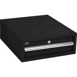 Global Industrial Stacking Steel Drawer, 17-1/4"W x 20"D x 6"H, Black